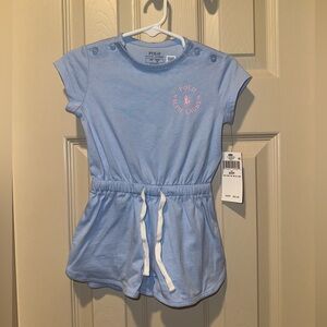 Polo by Ralph Lauren Light Blue Kids Romper